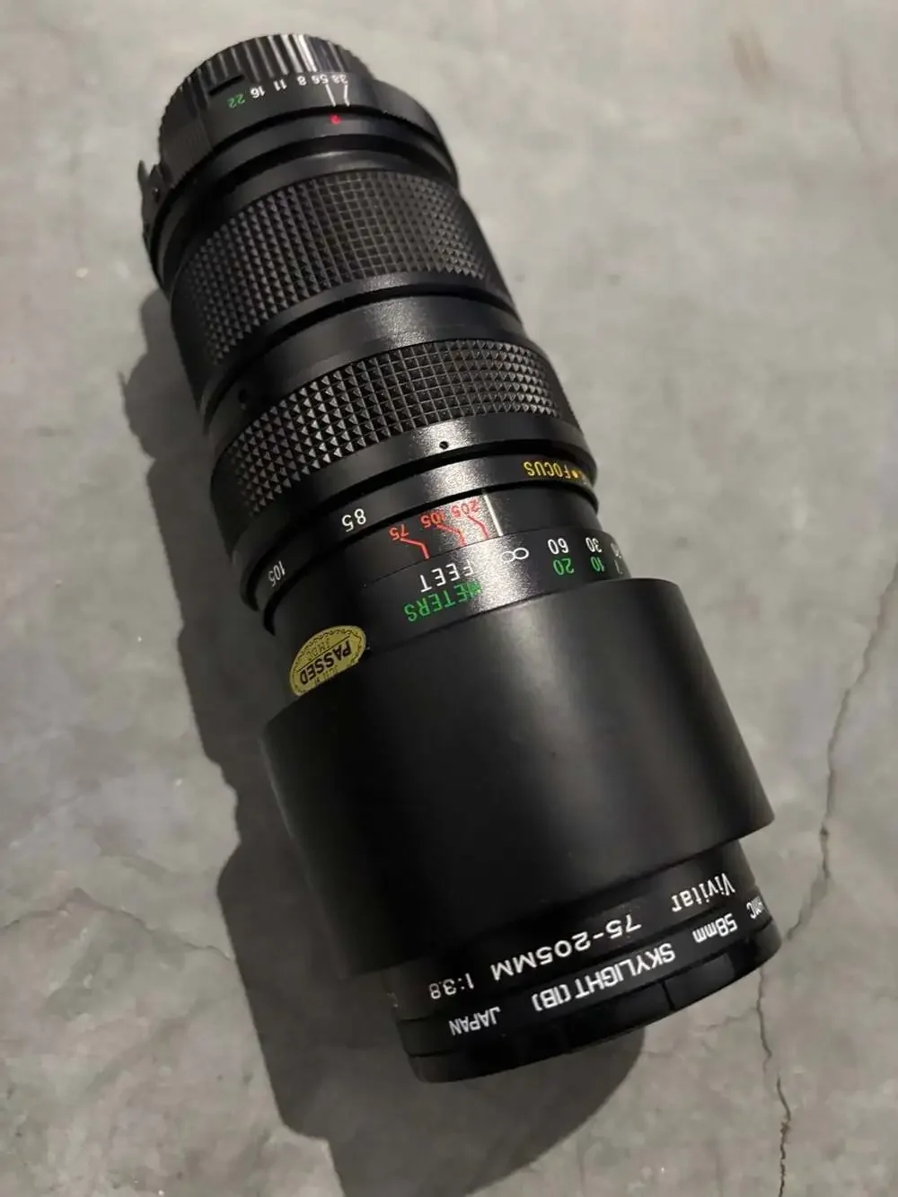 Vivitar 75-205mm 1:3.8 HMC Zoom Lens